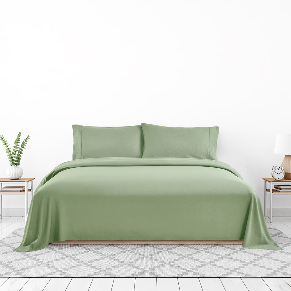 99.99％ポリエステル75g/90g/100gプレーンベッドシート4セット